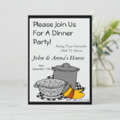 Pot Luck Dinner Kaart (Staand voorkant)