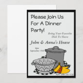 Pot Luck Dinner Kaart (Voorkant / Achterkant)
