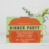 Pot Luck Dinner Party Uitnodiging (Staand voorkant)