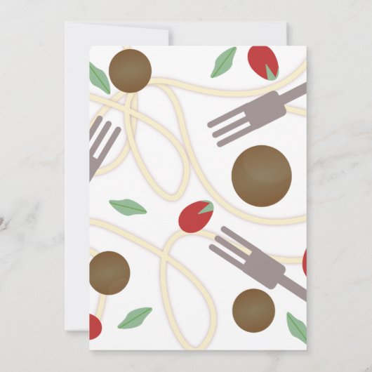 Pot Luck Spagetti Diner Diner Italiaans Aankondiging (Achterkant)