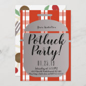 Pot Luck Spagetti Diner Diner Italiaans Aankondiging (Voorkant / Achterkant)