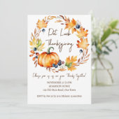 Pot Luck Thanksgiving diner party sjabloon Kaart (Staand voorkant)