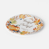 Pot Luck Thanksgiving diner tafelgerei Papieren Bordje (Gekanteld)