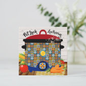 Pot Luck Uitnodiging (Staand voorkant)