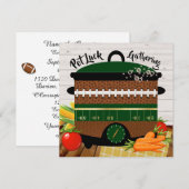 Pot Luck Uitnodiging (Voorkant / Achterkant)