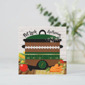 Pot Luck Uitnodiging (Staand voorkant)