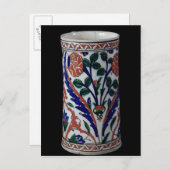 Pot met florale decoratie, Iznik Briefkaart (Voorkant / Achterkant)