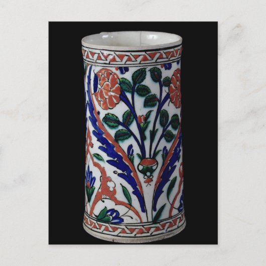 Pot met florale decoratie, Iznik Briefkaart (Voorkant)