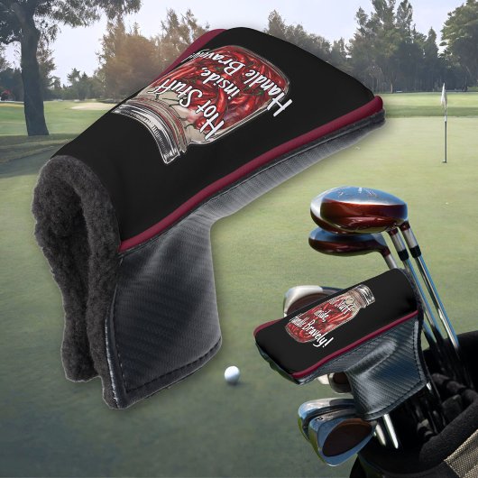 Pot met gedroogde pepers golfheadcover