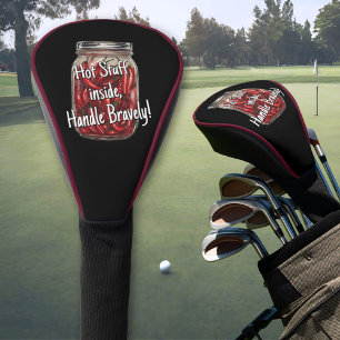 Pot met gedroogde pepers golfheadcover