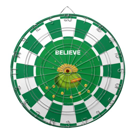 Pot met Goud en Tekst Dartbord (Voorkant)