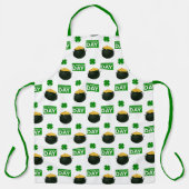 Pot met Goud Gelukkig Ierse St. Patricks Dag Schort (Voorkant)