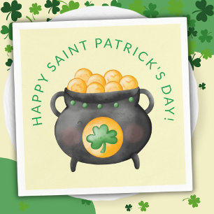 Pot met goud Gelukkige St. Patrick's Dag Servet