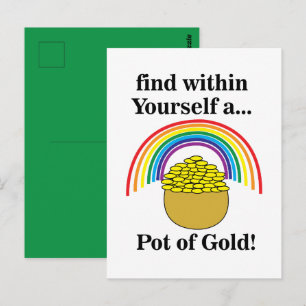 Pot met Goud in Jezelf St. Patrick's Day Briefkaart