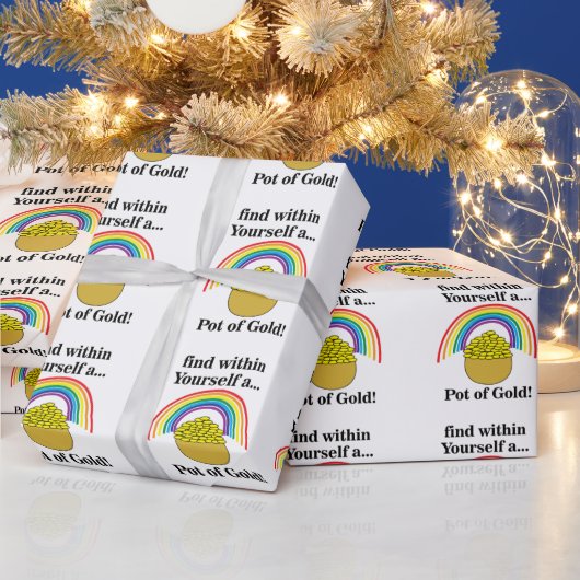 Pot met goud in jezelf St. Patrick's Day Cadeaupapier (Feestdagen)