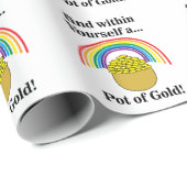 Pot met goud in jezelf St. Patrick's Day Cadeaupapier (Rol Hoek)