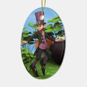 Pot met Goud Keramisch Ornament (Links)