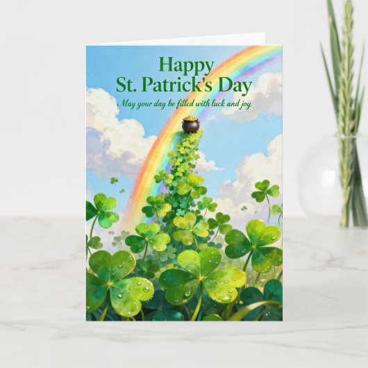 Pot met Goud St. Patrick's Dag Feestdagen Kaart (Voorkant)