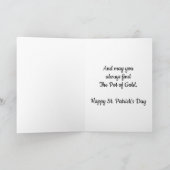 Pot met Goud St. Patrick's Dag Feestdagen Kaart (Binnen)