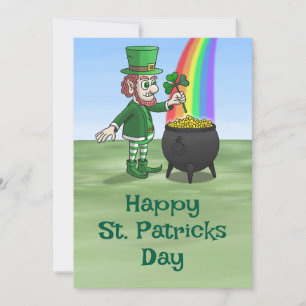 Pot met goud van de Leprechaun voor St. Patrick's Feestdagenkaart