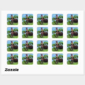 Pot met Goud Vierkante Sticker (Vel)