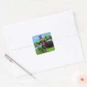 Pot met Goud Vierkante Sticker (Envelop)