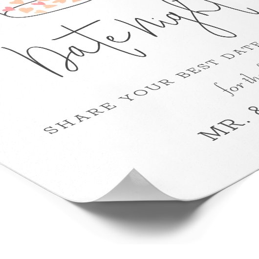 Pot met hart Vrijgezellenfeest datum nacht potje t Poster (Hoek)