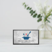 Pot met ingrediënten | kok visitekaartje (Staand voorkant)