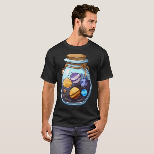 pot met planeten t-shirt (Voorkant volledig)