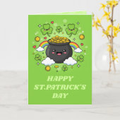 Pot O' Geluks St. Patrick's Dag Kaart (Gele Bloem)