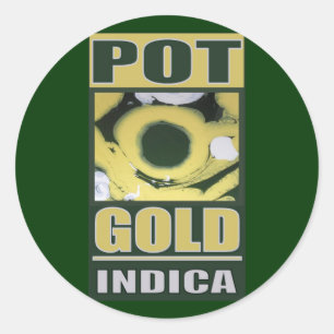 POT O GOLD INDICA RONDE STICKER