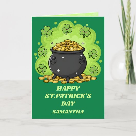 Pot O’ Luck St. Patrick’s Day Card Kaart (Voorkant)
