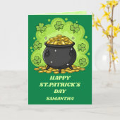 Pot O’ Luck St. Patrick’s Day Card Kaart (Gele Bloem)