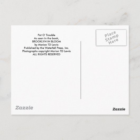 Pot O Trouble Briefkaart (Achterkant)