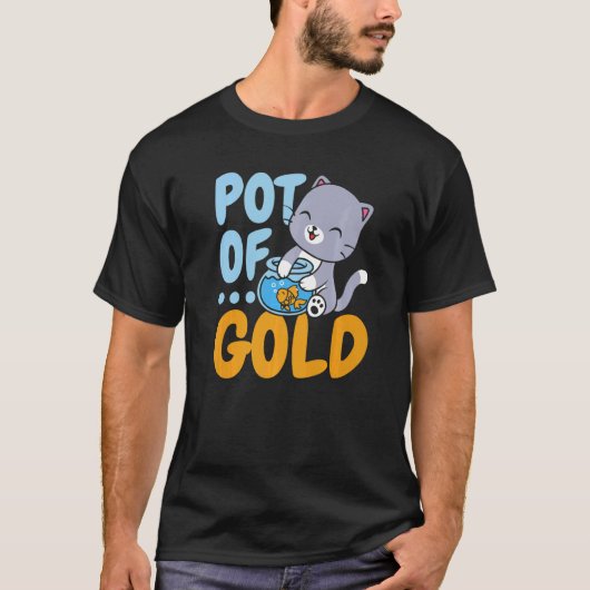 Pot Of Gold Fish Aquarist Fishkeeping Goldfish T-shirt (Voorkant)