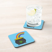 Pot of Gold Rainbow-Cartoon Bier Onderzetter (Rechterzijde)