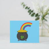 Pot of Gold Rainbow-Cartoon Feestdagenkaart (Staand voorkant)