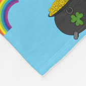 Pot of Gold Rainbow-Cartoon Fleece Deken (Hoek)
