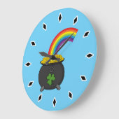 Pot of Gold Rainbow-Cartoon Grote Klok (Hoek)