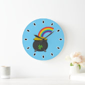 Pot of Gold Rainbow-Cartoon Grote Klok (Huis)