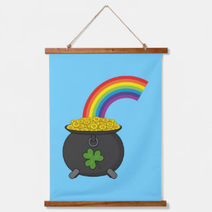 Pot of Gold Rainbow-Cartoon Hangend Wandkleed