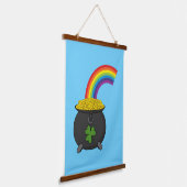 Pot of Gold Rainbow-Cartoon Hangend Wandkleed (Gebogen)