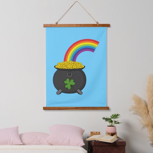 Pot of Gold Rainbow-Cartoon Hangend Wandkleed (Slaapkamer)