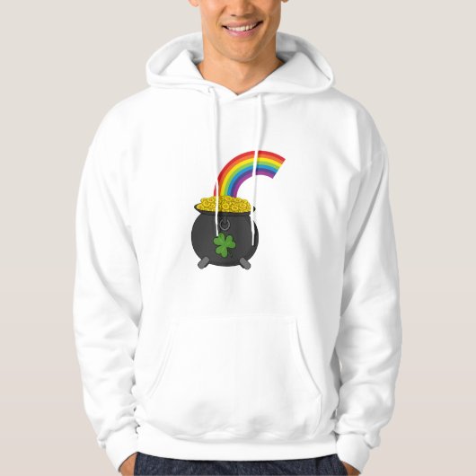 Pot of Gold Rainbow-Cartoon Hoodie (Voorkant)