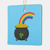 Pot of Gold Rainbow-Cartoon Keramisch Ornament (Links)