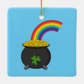 Pot of Gold Rainbow-Cartoon Keramisch Ornament (Achterkant)