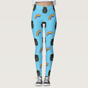 Pot of Gold Rainbow-Cartoon Leggings