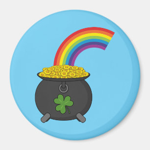 Pot of Gold Rainbow-Cartoon Magneet