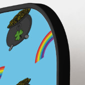 Pot of Gold Rainbow-Cartoon Pickleball Paddle (Links Detail)