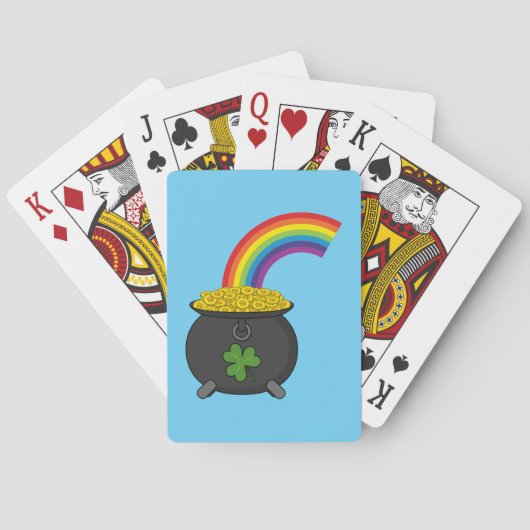 Pot of Gold Rainbow-Cartoon Pokerkaarten (Achterkant)